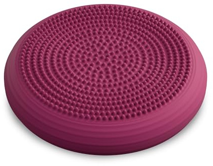 HOP-Sport® Coussin d'Équilibre HS-R034BC, Disque d'Équilibre 34 cm avec Picots de Massage, Coussin de Stabilité Antidérapant, Support pour Posture Correcte, Fitness, Yoga, Max. 100 kg, Violet