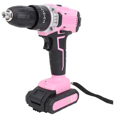 Taruor Llave de Impacto Portátil de 21 V, Juego Taladro Eléctrico 3 en 1, Control Velocidad Continuo para Metal, Madera, Plástico, con 2 Baterías, Luz Trabajo LED, Taladro a Batería (Enchufe europeo