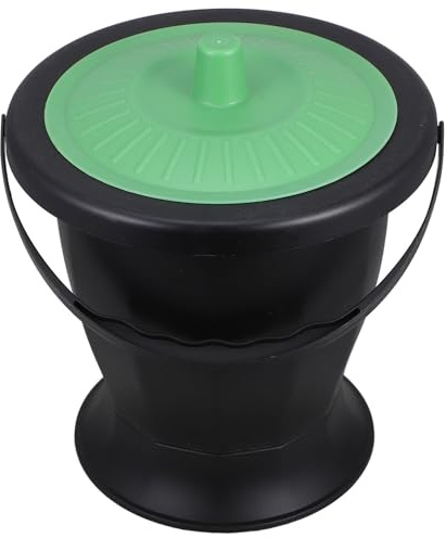 BELLIFFY Orinal Portátil Reutilizable de Plástico con Base Estable y Tapa, Escupidera Doméstica para Adultos, Niños y Embarazadas, Adecuado para Uso Hogar
