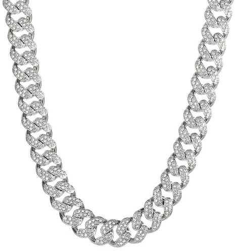 Hip Hop Schmuckset für Männer und Frauen Iced Out Kubanische Kette Trendige Accessoires vorhanden