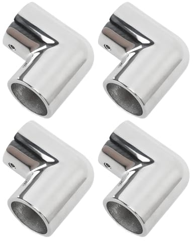 Accesorio de pasamanos para barcos de 90 grados de 2 vías, conector de junta de tubo acodado de acero inoxidable 316, accesorio de grado marino para yates con ID de 25 mm,