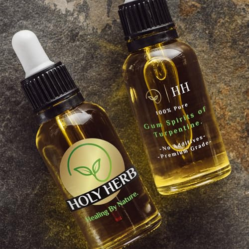100% Pure Gum Spirits of Turpentine - 10ml Glass Dropper Bottle