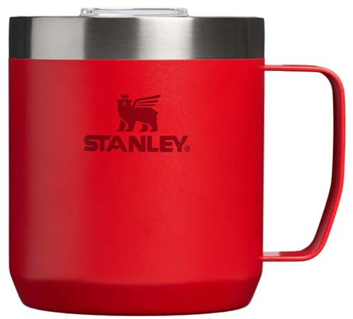 STANLEY 1913 Tasse de voyage classique légendaire Camp 0,35 l – Garde au chaud pendant 1,5 heure – 3 heures au froid – Passe au lave-vaisselle – Tasse à café en acier inoxydable – Sans BPA – Chili