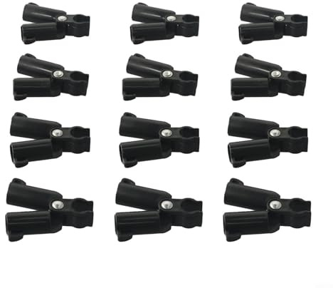 Giunti di collegamento per tende da giardino, 12 pezzi, per traliccio da giardino e gabbia per pomodori, staffe in plastica progettate per fissare e sostenere piante rampicanti (16 mm)