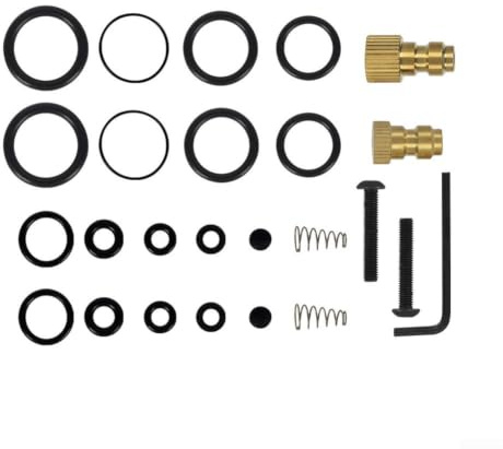 Dichtungsset für Schwengelpumpe Typ 75 mit Ledermanschette und O-Ringen - Hochdruck 30MPa Wasserdicht für Garten Brunnen Handpumpe Ersatzteile Schwarz Gelb Standardgröße