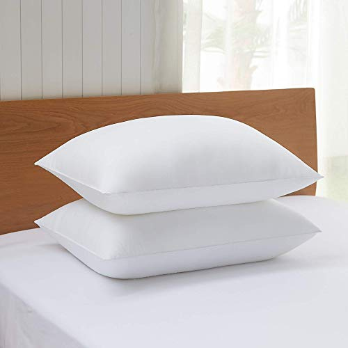 Acanva Juego de 2 Almohadas de Cama de la colección Hotel de Lujo, Insertos Suaves para Dormir, Transpirables y cómodas para Dormir Boca Abajo, estándar (Paquete de 2),