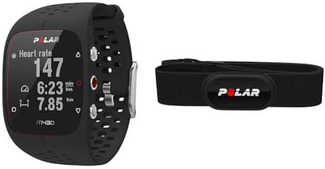 Polar - M430 - Montre Running GPS avec Suivi de la Fréquence Cardiaque - Noir - Taille M-L & H10 Hartslag Sensor – Ant +, Bluetooth - Waterdichte Hartslagsensor met Borstband - Ingebouwd geheugen