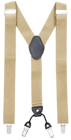 MASADA Hosenträger für Herren mit robusten Clips stufenlos verstellbar 3,5 cm breit und bis zu 195 cm Körpergröße