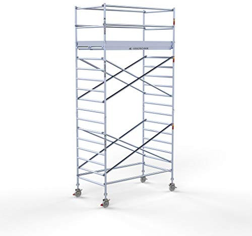 AC Steigtechnik PRO-L 250 Aluminium-Rollgerüst 6m Arbeitshöhe, freistehender Aufbau (6,30 m Arbeitshöhe)