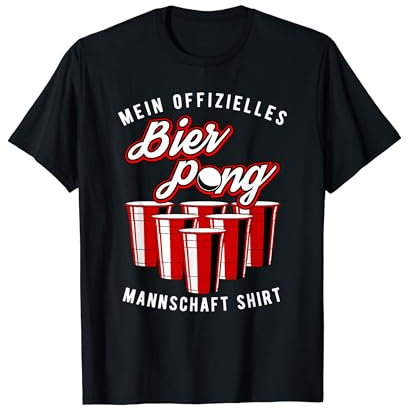 Bierpong Trinkspiel Alkohol Bier Student Party Spiel Motiv T-Shirt