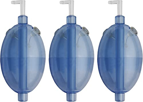 Lot de 3 boules à eau pour la pêche des poissons carnassiers - Ovales - Couleur : bleu - Charge maximale : 40 g