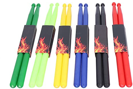 6 Paar 5A Nylon Drumsticks, Rutschfeste Spielstöcke Nylon Drumsticks Set