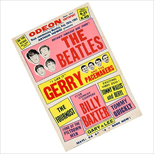 METAL The Beatles Southport Concert Retro Tin Door Sign Aluminium Wall Art Plaque Music TV Album Room Man Cave Design Approximately A6 Size 150x100mm