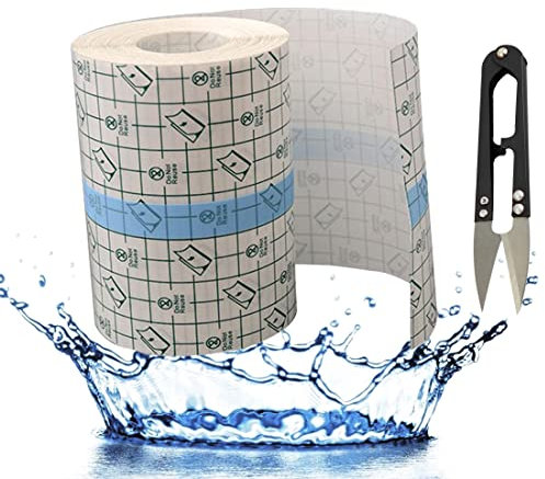 VEGCOO Tattoo Folie, Transparent Tattoo Zubehör Wasserdicht, 15CM* 2M Klebstoff Tattoo Pflaster Schweißfest Für Tattoo Zweite Haut/Wunden