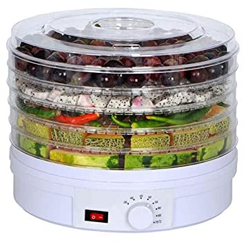 Electric Food Dehydrator Machine,Multi-Tier Kitchen Meat Or Beef Jerky Maker, Fruits and Vegetable Dryer with 5 Stackable Trays, Fruit dryer