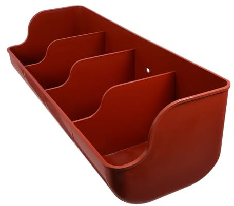 Futtertrog Für Ziegen Bauernhaus Fächer Geflügel Montierbares Futter Schwere Krippe Vieh Futterautomat Multi-Fächer Für Braune Behälterhalter Fütterung Großer Geflügelfutter