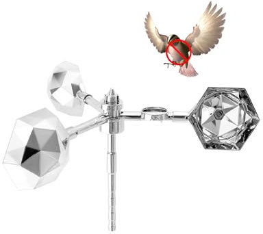 QWORK® Kunststoff Vogelabwehr Windrad Reflektoren - Effektive Vogelschreck für Balkon, Dach, Garten und Teich