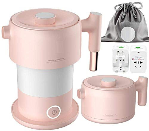 Bouilloire électrique Bouilloire Pliante Bouilloire Électrique De Voyage Portable Théière De Cuisson Bouilloire Anti-brûlure-Blanc Présent