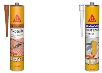 Sika - Mastic-colle souple - Sikaflex-155 Fixotuile Purform, Terre cuite - Pour la réparation & lex 11 FC Purform Blanc, Mastic, joint et collage multi-usages, mastic-colle multi-supports