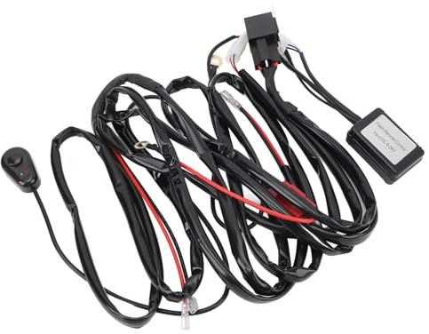 SIXRUN Kit de Faisceau de Câblage à Distance DC12V 9,84 Pieds 40A 16AWG Kit de Faisceau de Câblage à Distance sans Fil pour Barre Lumineuse LED Flash Stroboscopique Kit de Faisceau de