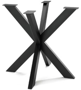 iWerk® – Tischbeine in Spider-Form Schwarz | Gefertigt aus hochwertigem Stahl | Geeignet zur Anbringung an Tischplatten | Stabil & Langlebig | Schwarze Beine für deinen Tisch (Spider 76)
