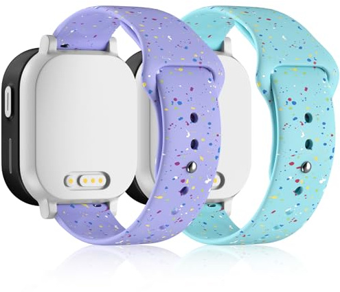 Hexasider 2 stycken barnarmband kompatibla med Xplora X6 Play/Xplora X6 Pro/Anio 5, 20 mm silikon barn smartwatch ersättningsband armband, tillbehör för flickor pojkar, Silikon, Ingen ädelsten