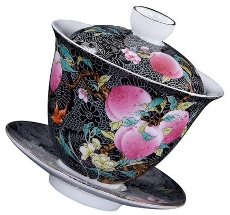MAGICLULU Handgefertigte Chinesische Teetasse Porzellanterrine Teeschale Im Vintage-stil Für Eine Entspannte Teezeit