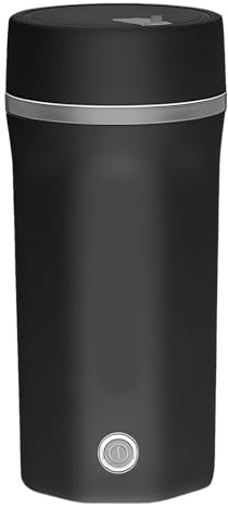 Ejoyous Bollitore da Viaggio, 500 Ml di Piccole Acque Elettriche Tazza di Viaggio Portatile da Viaggio da 300 w da tè da tè da Campeggio in Acciaio Inossidabile, per (Spina Europea)