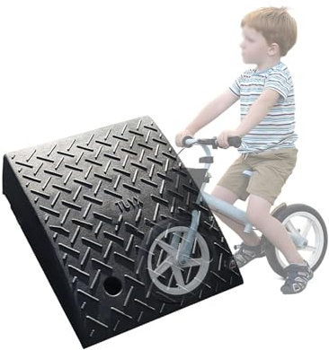Rampe Gummi-Schwellenrampen - Gummi-Bordsteinrampe, rutschfeste Rollstuhlrampe, Türstufenrampe, Hochleistungs-Bordsteinrampe for Autos, Schwellenrampe for Elektromobile und Motorräder(50*32*12cm)