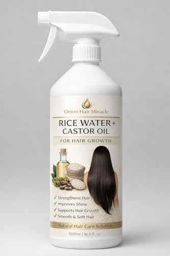 El agua de arroz es rica en aminoácidos y vitaminas que estimulan el crecimiento del cabello más rápido y saludable. Fortalece las raíces y minimiza la caída del cabello para un cabello visiblemente