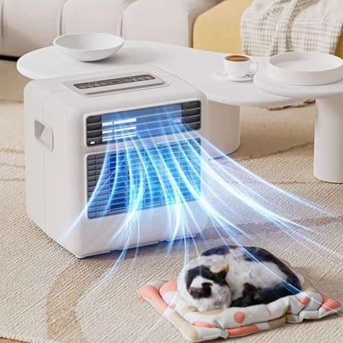 Portable Air Conditioners No Windows Needed Camping Ac with Keypad and Remote Control 3 Wind Speeds 12H Appointment Timer Small Tower Fan for Home Office