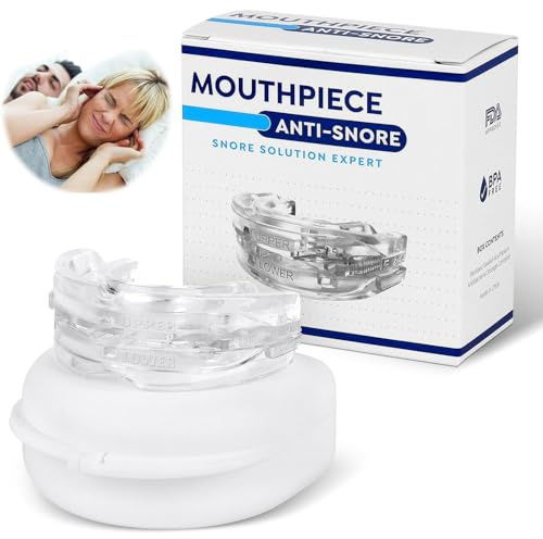 Sleepzee Schnarchschiene, Anti Schnarch Mundstück, Knirscherschiene Für Nacht, All-In-One Anti-Schnarch-Schiene für Anti Schnarch, Effektiv Schnarchschiene, Beißschiene für Die Nacht (Weiß)