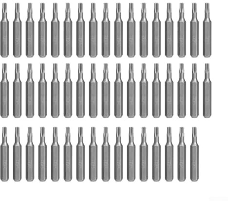 Yuanpgky Set di 50 punte esagonali da 4 mm per cacciavite Torx T6H a T25H per utensili elettrici, cacciaviti elettrici e assemblaggio di mobili (T8H)