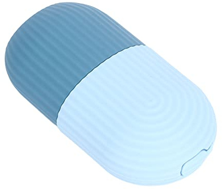 Solinder Face Icer Pain Relief, Silicone Easy Operation Ice Face Mold for Face Massage Skin Care, Ice Holder for Face, Ice Mold for Face, Ice Container for Face (New light blue)