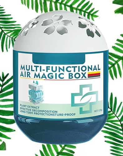 Indoor Air Purification Dust Removal Magic Box, Bringing Health to the Family, 120g Automatic Dust Collection Air Purifier Magic Box, Plant Extract Long-Lasting Freshness for Pet Areas, Home (1pc)