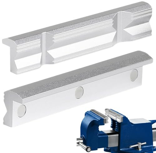 XSHAO® Schraubstock Schutzbacken 150mm, Schraubstock Backen mit Magnet Spann-Backen für Maschinenschraubstock Premium Werkstatt Zubehör