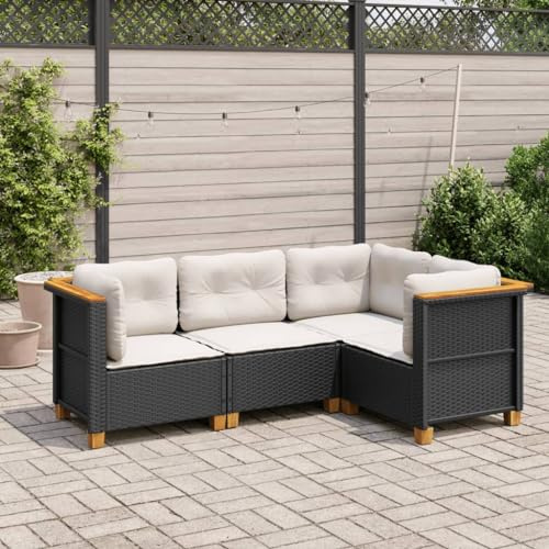 Massbinet Garten Lounge Set Gartenmöbel Schwarz