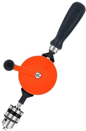 MagiDeal Trapano a manovella manuale a due marce, utensile manuale per lavorazione del legno in acciaio, trapano portatile per modellismo fai da te in legno, Style a