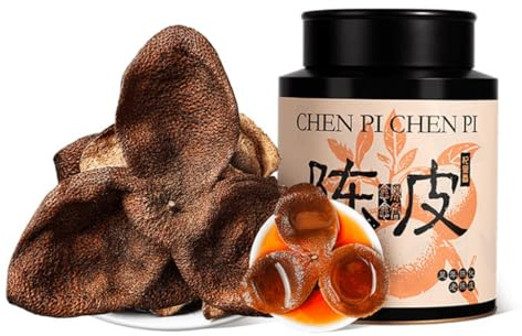 Tè Chenpi Invecchiato Premium 80g | Buccia Di Mandarino Essiccata Di Xinhui 2,82oz | Essiccato Tradizionalmente Al Sole | Invecchiato Naturalmente | Senza Additivi