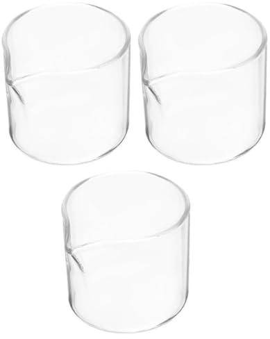VICASKY Petits Pichets à Lait en Verre Faciles à Nettoyer 60ml Lot de 3 pour Café et Sirop D'érable pour Latte Art et Service à Table
