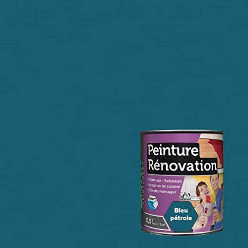 MadeInNature - Vernice per rinnovare superfici difficili, direttamente senza sottostrato piastrelle, mobili da cucina radiatori elettrodomestici, 2 litri per 10 m² in 2 strati, colore: Petrolio blu