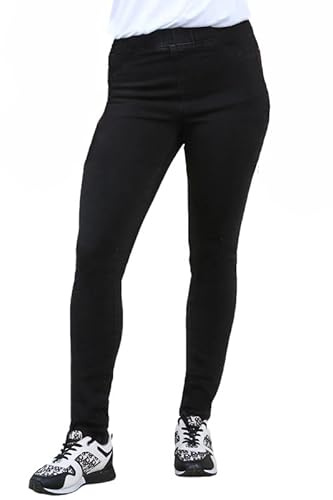 UC Womens Ex High Street Brand Lift Sculpt Denim Jeggings Ladies Skinny Fit High Waisted Jeans (Black, 14)