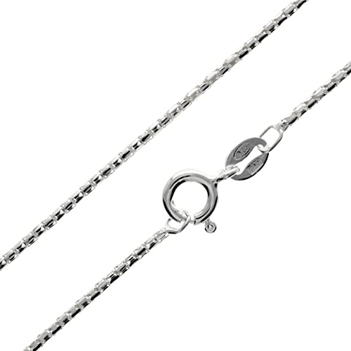 SilverAmber Jewellery UK - Sterling Silber 36-62 cm Zarte italienische Bordsteinkante und andere Halsketten