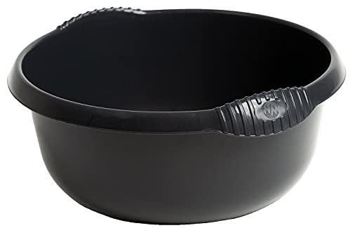 #11 1x Schüssel rund schwarz - 4,5 Liter - 28 cm - Waschschüssel Spülschüssel Wasserschüssel - Lebensmittelecht - Kunststoff Spüle