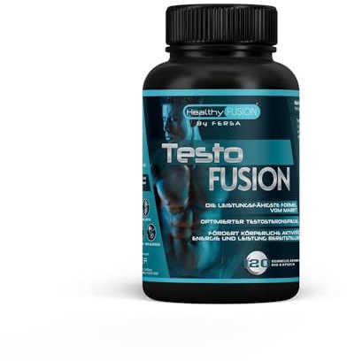 Healthy Fusion, TestoFusion | Testosteron-Komplex mit Taurin & Anden-Maca | Energie, Muskelaufbau & Leistungssteigerung | 120 Kapseln