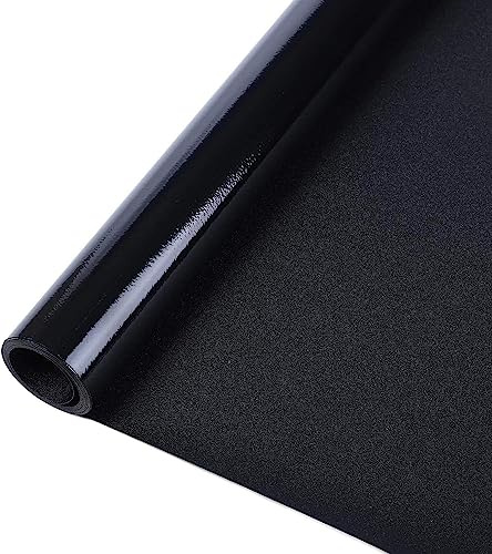 rabbitgoo Blackout Window Film, Removable Window Tint in House Static Cling, Darkening Privacy Heat & Light Blocking, Window Cover Day Sleep for Home Garage Bedroom Black 17.5 x 78.7 Inches