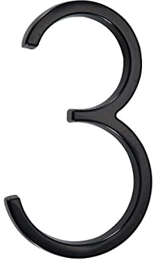 Numéros de maison flottants de 12.5 cm/6in de hauteur - Numéros de porte noirs - Grand numéro de porte - Panneaux de maison(3)