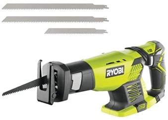 Pack RYOBI - Scie sabre RRS1801M - 18V One+ sans batterie ni chargeur - Pack de 3 lames scie sabre RAK03SSRB acier et inox 300/152 mm