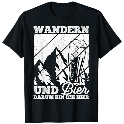 Wanderurlaub Bier Fun Bierpong Saufen Sauftour Wanderer T-Shirt
