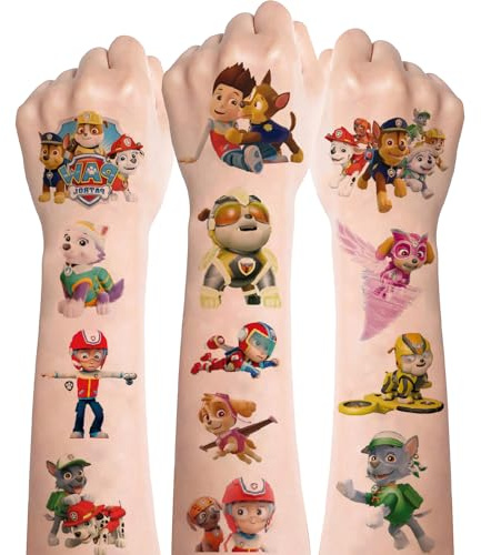 Tattoo Kinder, 130+ Temporäre Kindertattoos, Dog Patrol Hautfreundliche Tattoos, Mitgebsel Kindergeburtstag Geschenk Geburtstagsdeko, Temporäre Tattoos Geburtstagsparty Deko